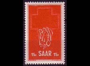 D, Saar, Mi.Nr. 318 Rotes Kreuz, Flüchtlingsgruppe (15 Fr)