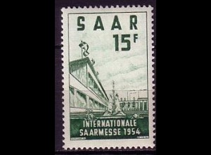 D, Saar, Mi.Nr. 348 Int. Saarmesse 1954 (15 Fr)