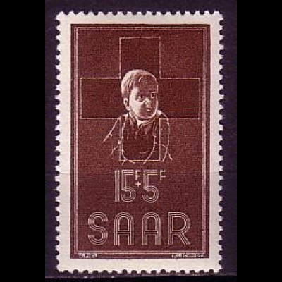 D, Saar, Mi.Nr. 350 Rotes Kreuz. Kind in Kreuz (15+5 Fr)