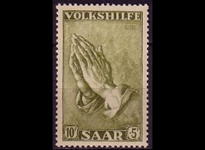 D, Saar, Mi.Nr. 366 Volkshilfe 1955, Dürer (10+5 Fr)