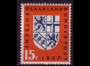 D, Saar, Mi.Nr. 379 Wappen des Saarlandes (15 Fr)