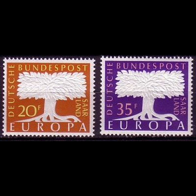 D, Saar, Mi.Nr. 402-403 Europa 1957 (2 Werte)