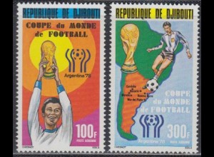 Dschibuti Mi.Nr. 220-21 Fußball-WM 1978 Argentinien (2 Werte)