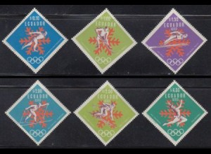 Ecuador Mi.Nr. 1274-79 Olympia 68 Grenoble (6 Werte)