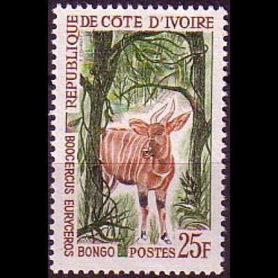 Elfenbeinküste Mi.Nr. 257 Freim. Tiere, Bongo-Antilope (25)