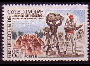 Elfenbeinküste Mi.Nr. 277 Tag der Briefmarke, Postboten von Korhogo 1914 (85)