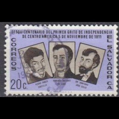 El Salvador Mi.Nr. 838 Unabhängigkeitsbewegung Mittelamerik. Staaten (20)