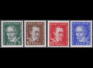 Estland Mi.Nr. 138-141 Hundertjahrfeier Gelehrte Estnische Gesellschaft (4 W.)