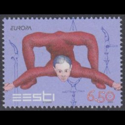 Estland Mi.Nr. 437 Europa 02, Zirkus, Kontorsionist (6,50)