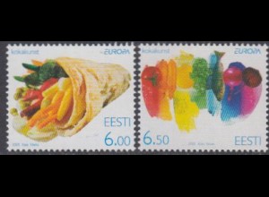Estland Mi.Nr. 515-16 Europa 05, Gastronomie (2 Werte)