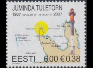 Estland Mi.Nr. 578II Leuchttürme, Juminda, ohne Antenne (6,00/0,38)