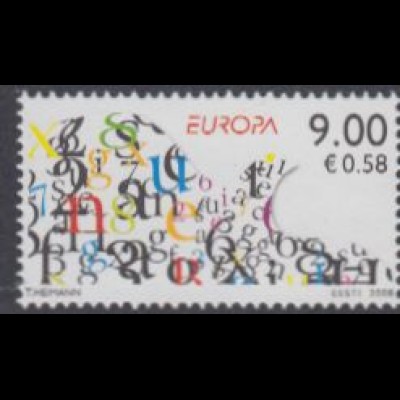 Estland Mi.Nr. 615 Europa 08, Der Brief (9,00/0,58)