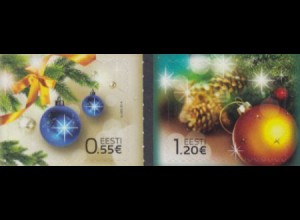 Estland Mi.Nr. 812-13 Weihnachten, geschmückte Tannenzweige, skl. (2 Werte)