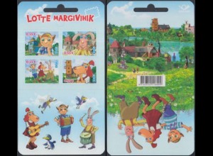 Estland MiNr. 825-28 im MH Figuren der Kinderbuchserie Lotte, skl