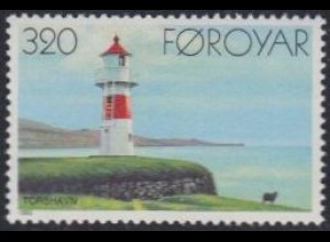 Färöer Mi.Nr. 122 Leuchtturm Tórshavn (320)