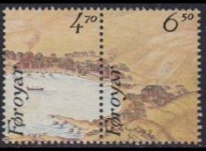 Färöer Mi.Nr. Zdr.140+141 Int.Briefmarkenausst.HAFNIA '87