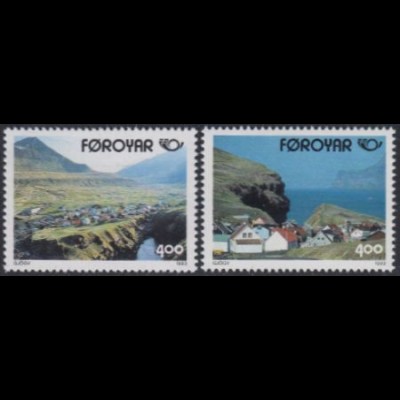 Färöer Mi.Nr. 246-47 NORDEN, Touristische Attraktionen, Gjógv (2 Werte)