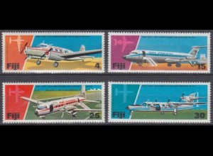 Fidschi-Inseln Mi.Nr. 354-57 25J. Flugdienst, Verkehrsflugzeuge (4 Werte)