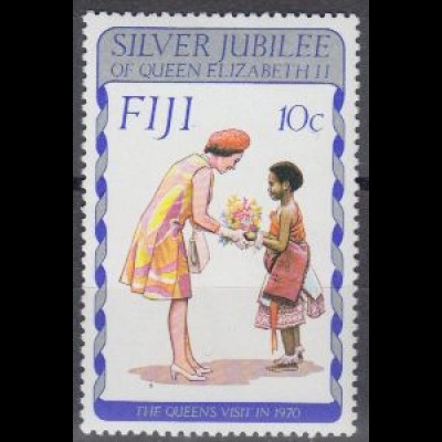 Fidschi-Inseln Mi.Nr. 358 25J. Regenschaft Elisabeth II, Fidschi-Mädchen (10)