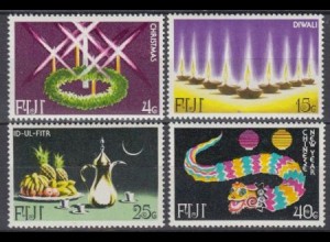Fidschi-Inseln Mi.Nr. 383-86 Religiöse Feste, u.a. Weihnachten (4 Werte)