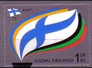 Finnland Mi.Nr. 1866 Finn. Olymp. Komitee, Flamme + Nationalflagge, skl. (1 LK)