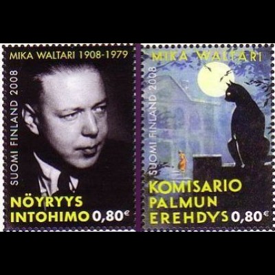 Finnland Mi.Nr. 1925-26 100. Geburtstag Mika Waltari (2 Werte)