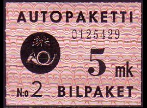 Finnland Mi.Nr. 2 Paketkontrollmarke (5)
