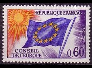 F,Europarat Dienst Mi.Nr. 12 Europafahne, Sonne (0,60)