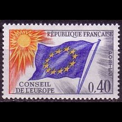 F,Europarat Dienst Mi.Nr. 13 Europafahne, Sonne (0,40)