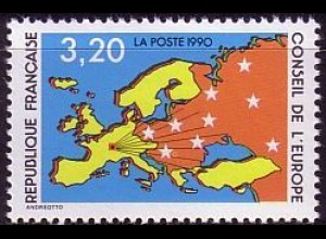 F,Europarat Dienst Mi.Nr. 48 Europakarte (3,20)