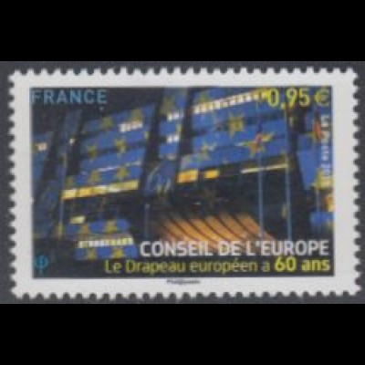 F,Europarat Dienst MiNr. 74 60J.Europarat, Palais de l'Europe Straßburg (0,95)