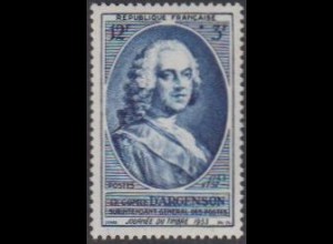Frankreich MiNr. 958 Tag der Briefmarke, Graf d'Argenson (12+3)