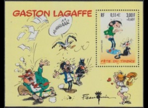 Frankreich Mi.Nr. Block 24 Fest der Briefmarke, Comicfigur Gaston Lagaffe