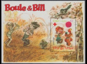 Frankreich Mi.Nr. Block 27 Fest d.Briefmarke, Comicfiguren Boule & Bill