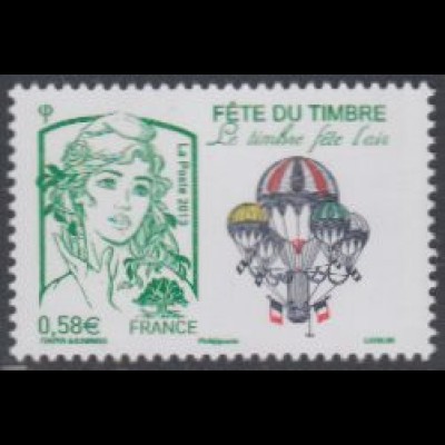 Frankreich MiNr. 5687 Fest der Briefmarke, Luft, Montgolfiere, Ballons (0,58)