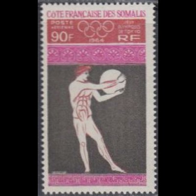 Franz. Somaliküste Mi.Nr. 362 Olympia 1964 Tokio, Diskuswerfer (90)