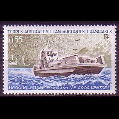 Franz. Geb. i.d. Antarktis Mi.Nr. 169 Landungsboot "Le Gros Ventre" (0,55)