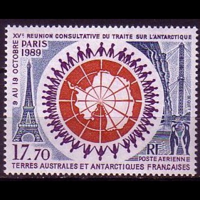 Franz. Geb. i.d. Antarktis Mi.Nr. 258 Antarktisvertrag (17,70)