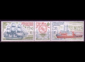 Franz. Geb. i.d. Antarktis Mi.Nr. Zdr.268-69 Schiffe