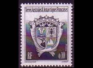 Franz. Geb. i.d. Antarktis Mi.Nr. 286 Freimarke: Wappen (0,10)