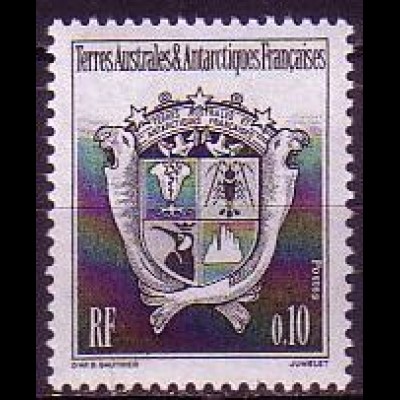 Franz. Geb. i.d. Antarktis Mi.Nr. 286 Freimarke: Wappen (0,10)