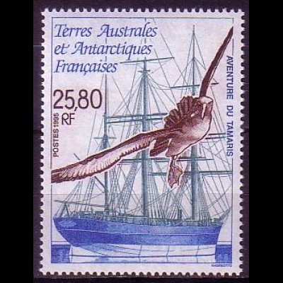 Franz. Geb. i.d. Antarktis Mi.Nr. 338 Segelschiff "Tamaris" (25,80)