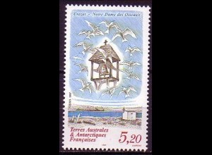 Franz. Geb. i.d. Antarktis Mi.Nr. 362 Kapelle "Notre-Dame des Oiseaux" (5,20)