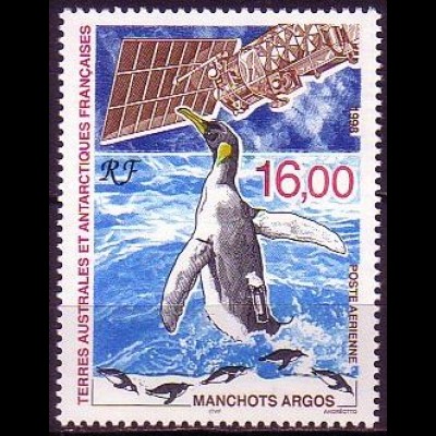 Franz. Geb. i.d. Antarktis Mi.Nr. 383 Pinguinforschung (16,00)