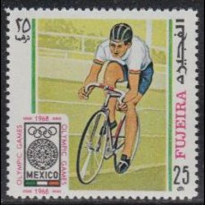 Fujeira Mi.Nr. 267A Olympia 68 Mexiko, Radrennen (25)