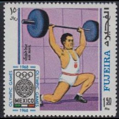 Fujeira Mi.Nr. 272A Olympia 68 Mexiko, Gewichtheben (1,50)