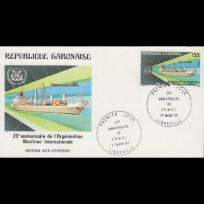 Gabun Mi.Nr. 859 Int. Meeresorganisation, Containerschiff Ville de Rouen (125)