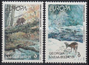 Georgien Mi.Nr. 312-13 Europa 1999, Natur- und Nationalparks (2 Werte)