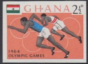 Ghana Mi.Nr. 189B Olympia 1964 Tokio, Laufen (2 1/2)