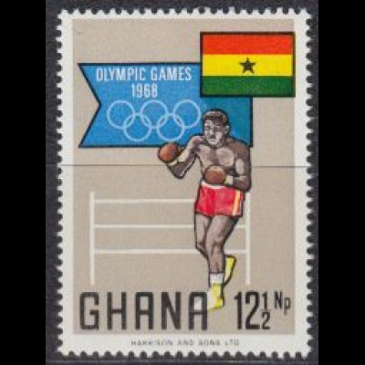 Ghana Mi.Nr. 352A Olympia 1968 Mexiko, Boxen (12 1/2)